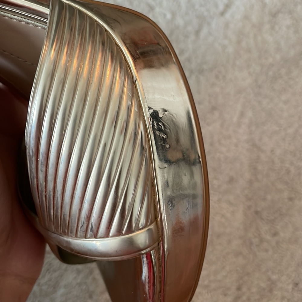 Gianni Bini Rose Gold Strappy Platform High Heels - Picture 5 of 6
